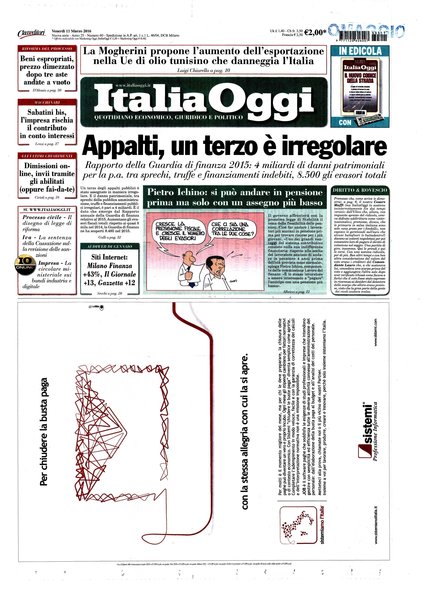 Italia oggi : quotidiano di economia finanza e politica